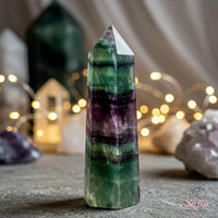 Rainbow Fluorite Crystal Tower | Crystal Stone Decor