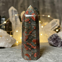 African Bloodstone Crystal Tower | Crystal Stone Decor