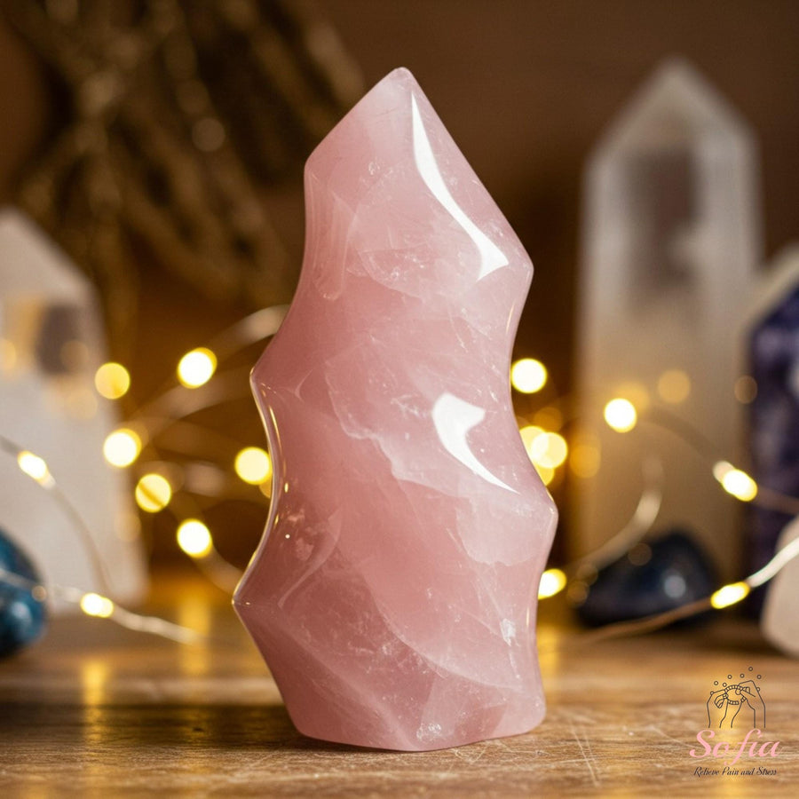 Rose Quartz Crystal Cluster | Natural Decor - photo 1