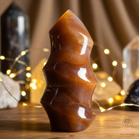 Carnelian Crystal Flame Tower | Crystal Stone Decor