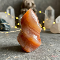 Carnelian Crystal Flame Tower | Crystal Stone Decor