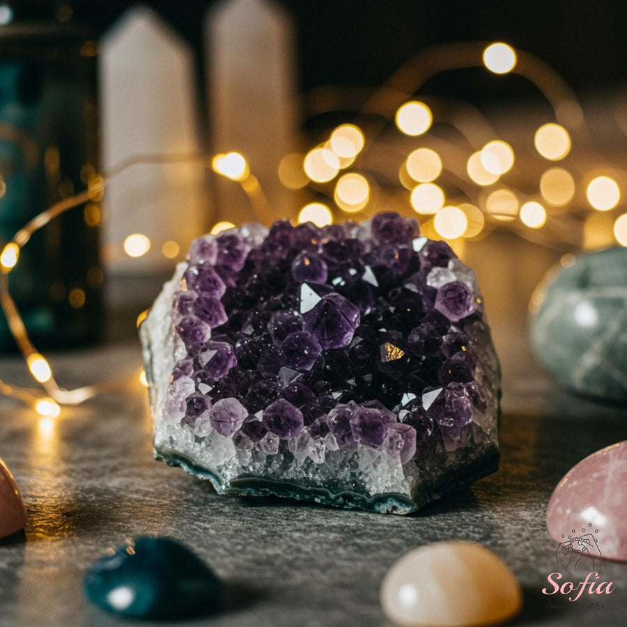 Amethyst Crystal Cluster | Healing Crystal Decor - photo 1