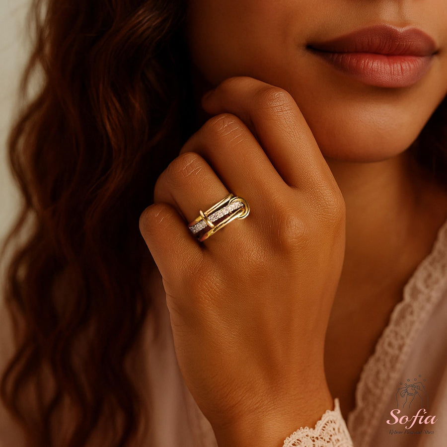Yellow gold Ring | Natural Stone Jewelry â€?Mother's Day Gift - photo 1