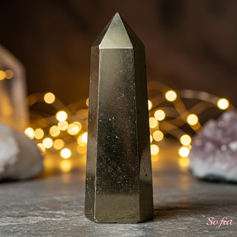 Pyrite Crystal Tower | Healing Crystal Decor - photo 1