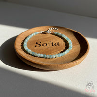 Amazonite Anklet | 2MM Faceted Beads | Dainty Summer Styling Accessories
