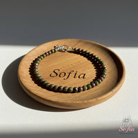Bloodstone Anklet | 3MM Faceted Beads | Dainty Summer Styling Accessories