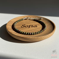 Bloodstone Anklet | 3MM Faceted Beads | Dainty Summer Styling Accessories