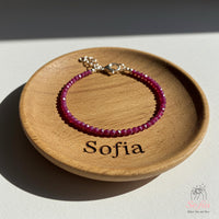Ruby Anklet | 3MM Faceted Beads | Dainty Summer Styling Accessories