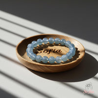 Aquamarine Stretch Bracelet | Beaded Crystal Jewelry