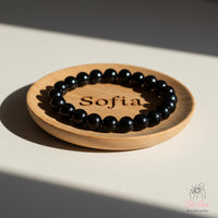 Black Tourmaline Stretch Bracelet | Crystal Jewelry