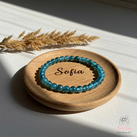 6MM Apatite Bracelet | Dainty Beaded Crystal Jewelry