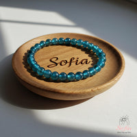 6MM Apatite Bracelet | Dainty Beaded Crystal Jewelry