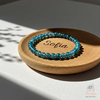 6MM Apatite Bracelet | Dainty Beaded Crystal Jewelry