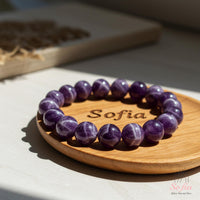 Chevron Amethyst Bracelet | Beaded Crystal Jewelry