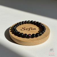 6MM Obsidian Bracelet | Dainty Beaded Crystal Jewelry
