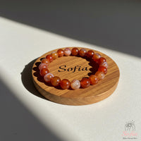 Armband aus rotem Achat | Kristallschmuck