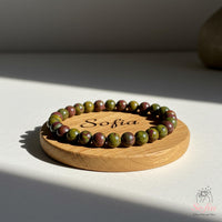 4MM Dragon Bloodstone Bracelet | Dainty Beaded Crystal Jewelry