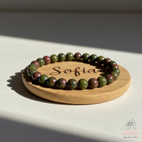 4MM Dragon Bloodstone Bracelet | Dainty Beaded Crystal Jewelry