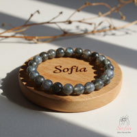 Labradorite Beaded Bracelet | Crystal Jewelry