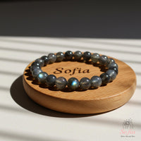 Labradorite Beaded Bracelet | Crystal Jewelry