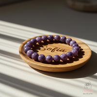 Lepidolite Beaded Bracelet | Crystal Jewelry
