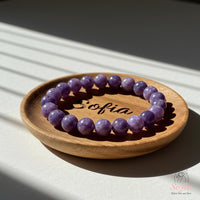 Lepidolite Beaded Bracelet | Crystal Jewelry