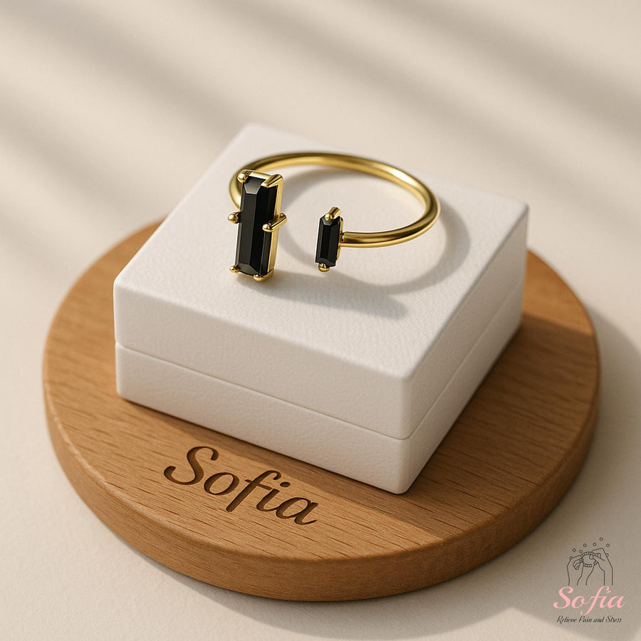 Obsidian Ring | Minimalist Jewelry - photo 1