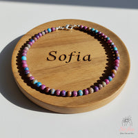 Sea Sediment Jasper Anklet | 4MM Polished Beads | Dainty Summer Styling Accessories