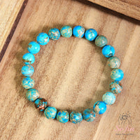 Blue Jasper Bracelet | Beaded Crystal Jewelry