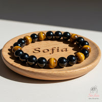 Triple Protection Bracelet | Hematite & Obsidian & Tigers eye Bracelet