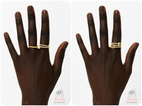 14K Gold Stack Ring | Statement Eternity Ring US 8