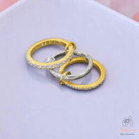14K Gold Stack Ring | Statement Eternity Ring US 8