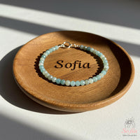 Amazonite Anklet | 2MM Faceted Beads | Dainty Summer Styling Accessories