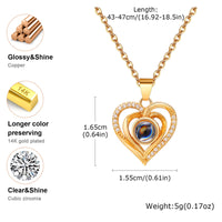 Photo Projection Heart Necklace | Personalized Minimalist Pet Memorial Jewelry
