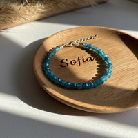 Apatite Anklet | 3MM Faceted Beads | Dainty Summer Styling Accessories