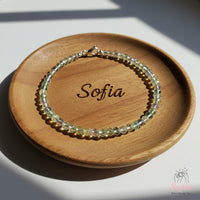 Rainbow Fluorite Anklet | 3MM Faceted Beads | Dainty Summer Styling Accessories