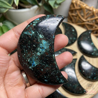Arfvedsonite Crystal Moon | Crystal Stone Decor