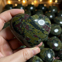 Dragon Bloodstone Crystal Heart | Crystal Stone Decor