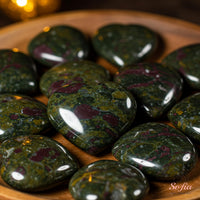 Dragon Bloodstone Crystal Heart | Crystal Stone Decor