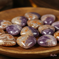 Lace Agate & Amethyst Crystal Heart | Crystal Decor