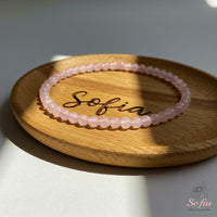 4MM Rose Quartz Bracelet | Dainty Beaded Crystal Jewelry