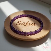 4MM Amethyst Bracelet | Dainty Beaded Crystal Jewelry