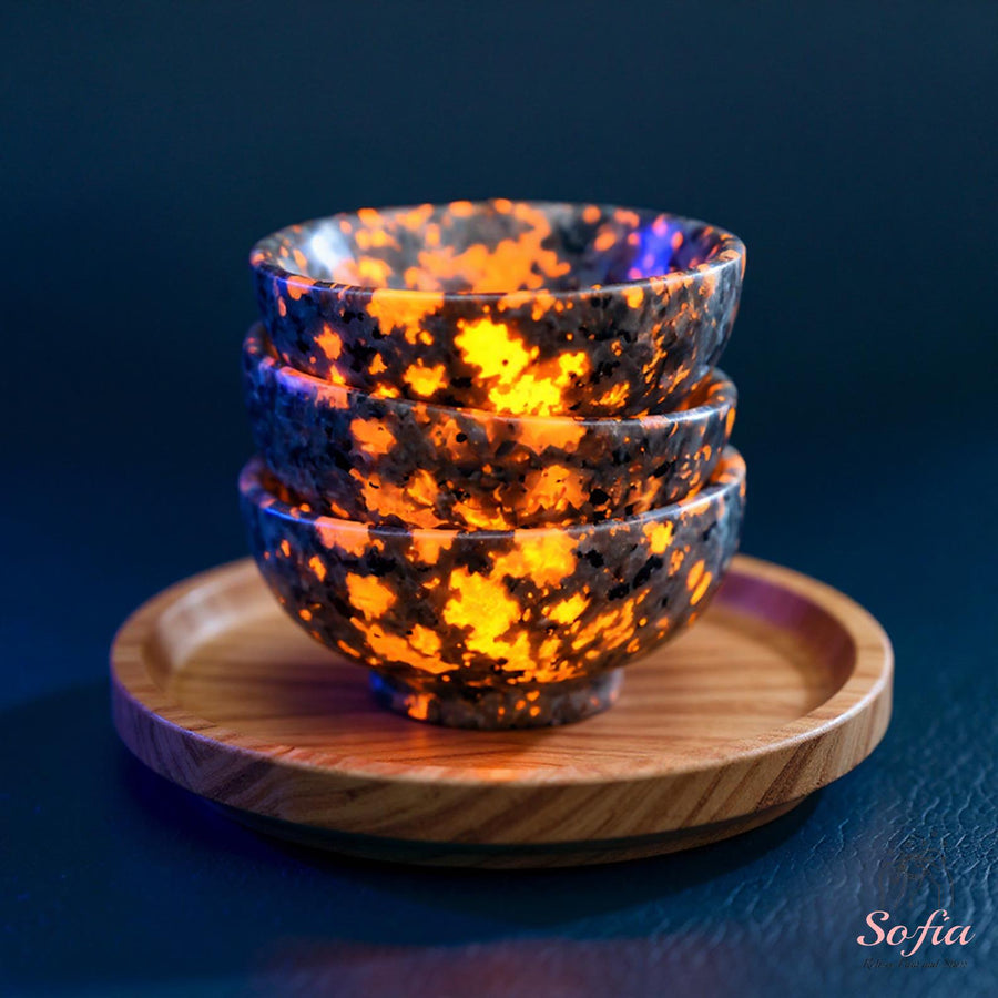 Quartz Crystal Bowl | UV Reactive Color-Changing Decor - photo 1