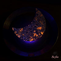 UV-Reactive Yooperlite Crystal Moon | Crystal Stone Decor