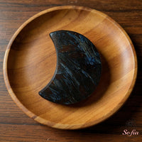 Arfvedsonite Crystal Moon | Crystal Stone Decor
