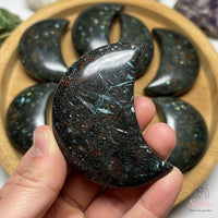 Arfvedsonite Crystal Moon | Crystal Stone Decor
