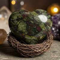Dragon Bloodstone Crystal Heart | Crystal Stone Decor
