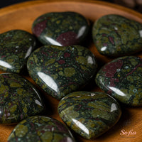 Dragon Bloodstone Crystal Heart | Crystal Stone Decor