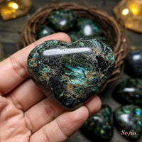 Arfvedsonite Crystal Heart | Crystal Stone Decor