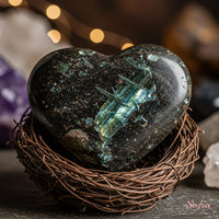 Arfvedsonite Crystal Heart | Crystal Stone Decor